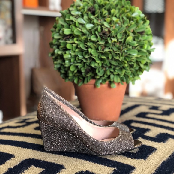 KATE SPADE METALLIC WEDGES - Picture 3 of 7